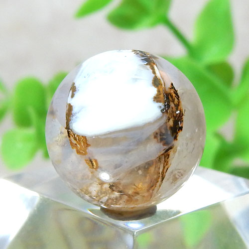 デンドリティッククォーツ ラウンド 約14.5mm程度 015 - 天然石粒売り Dream Stone Gems